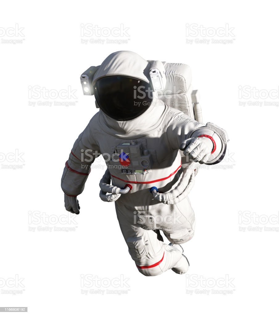 Astronaut isolated