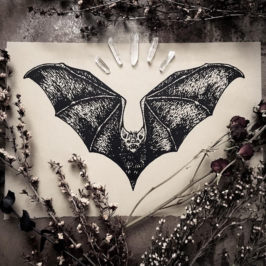 Летучая мышь арт тату