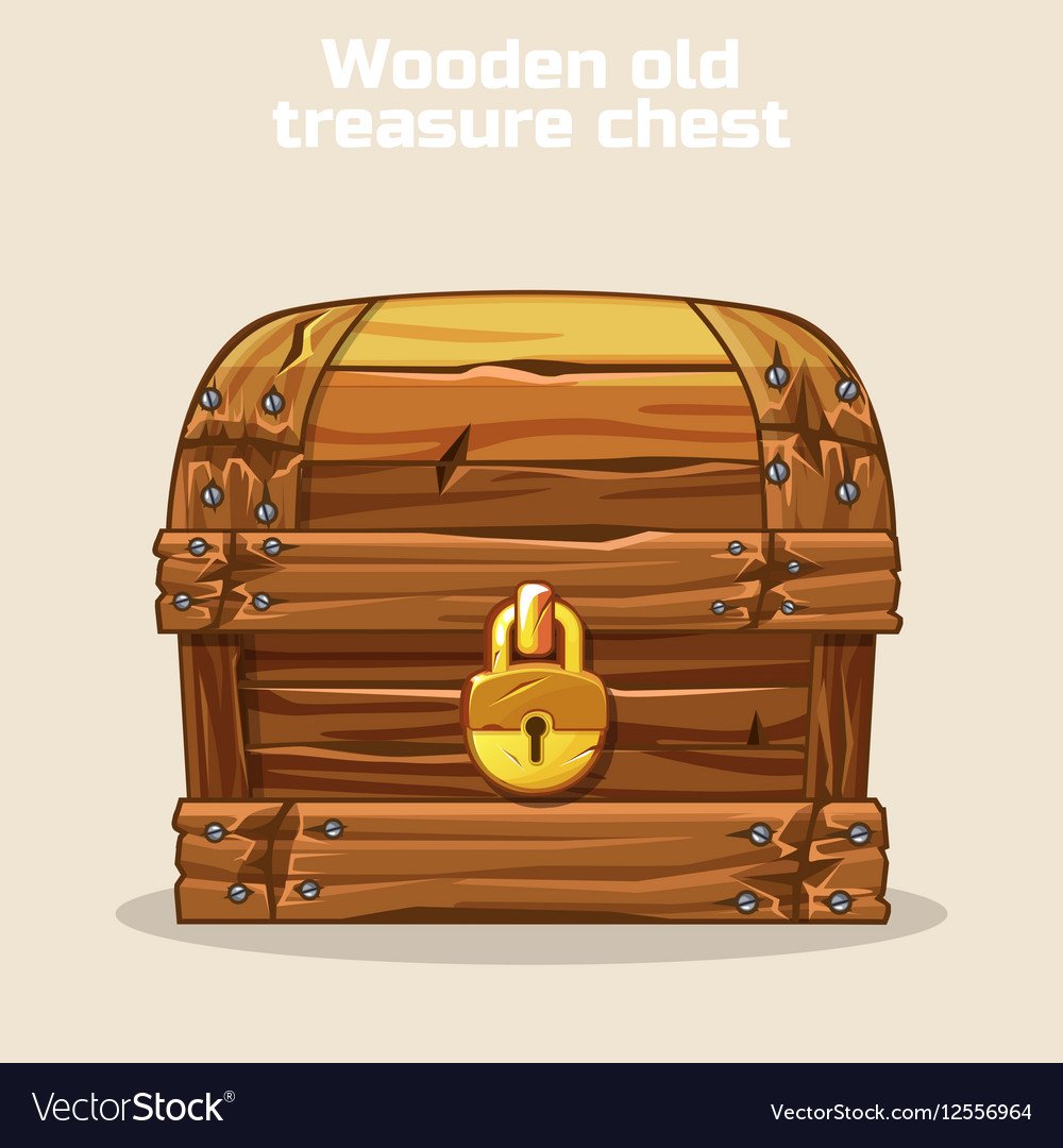 Векторный сундук с замком