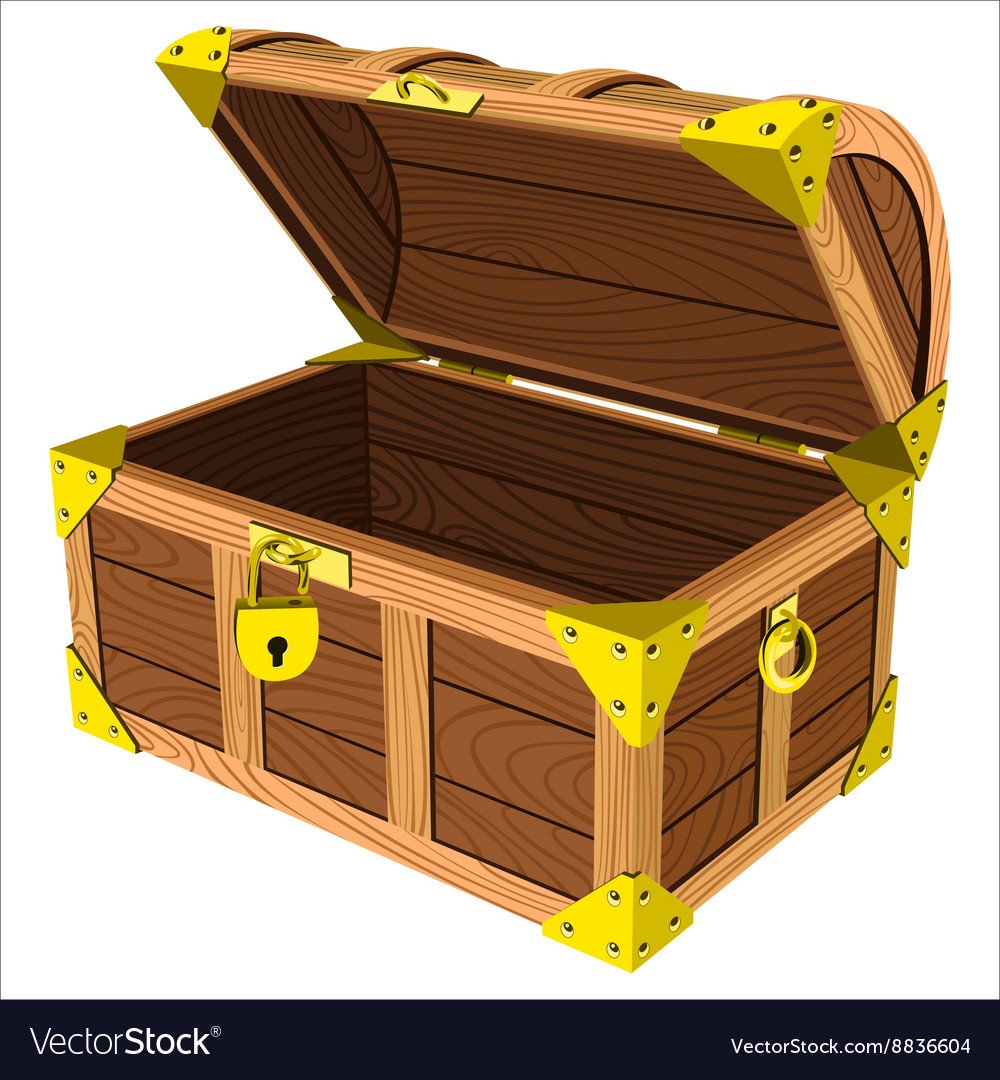 Сундук с открытой крышкой для детей