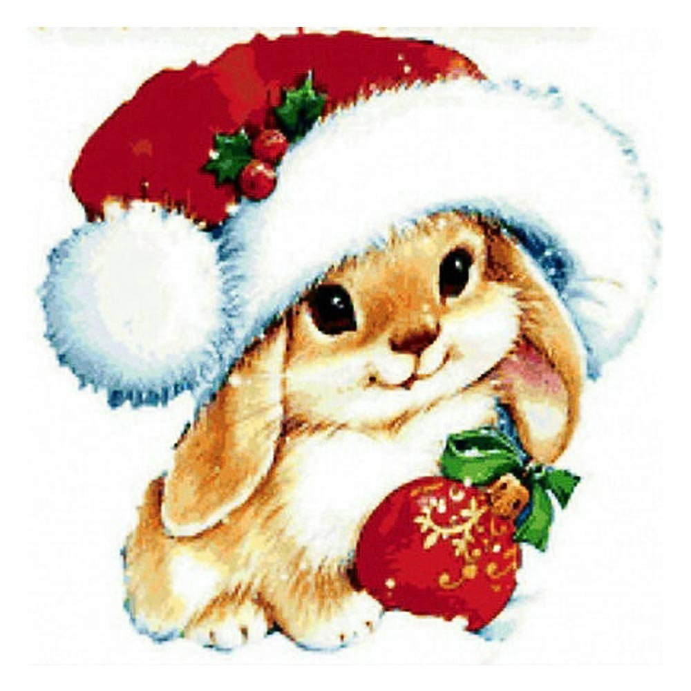 Вафельная картинка новогодний кролик