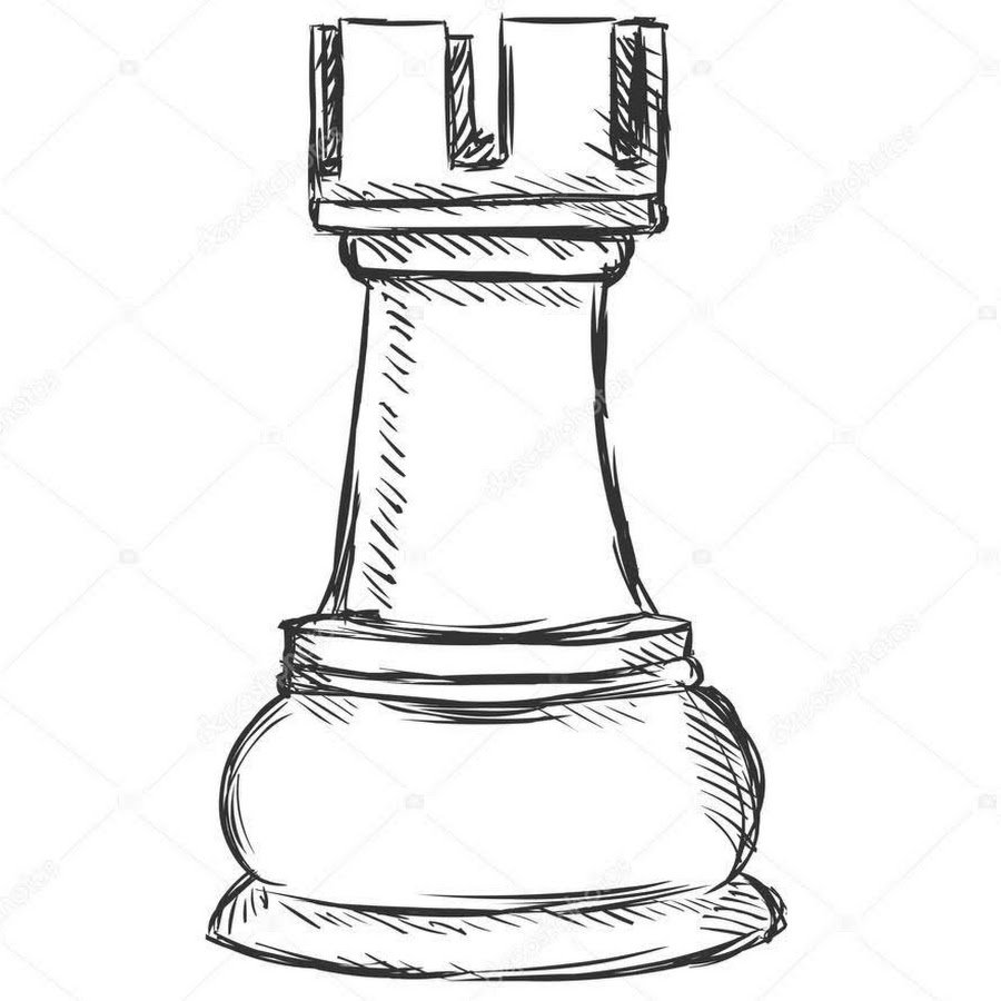 Шахматная фигура Ладья эскиз