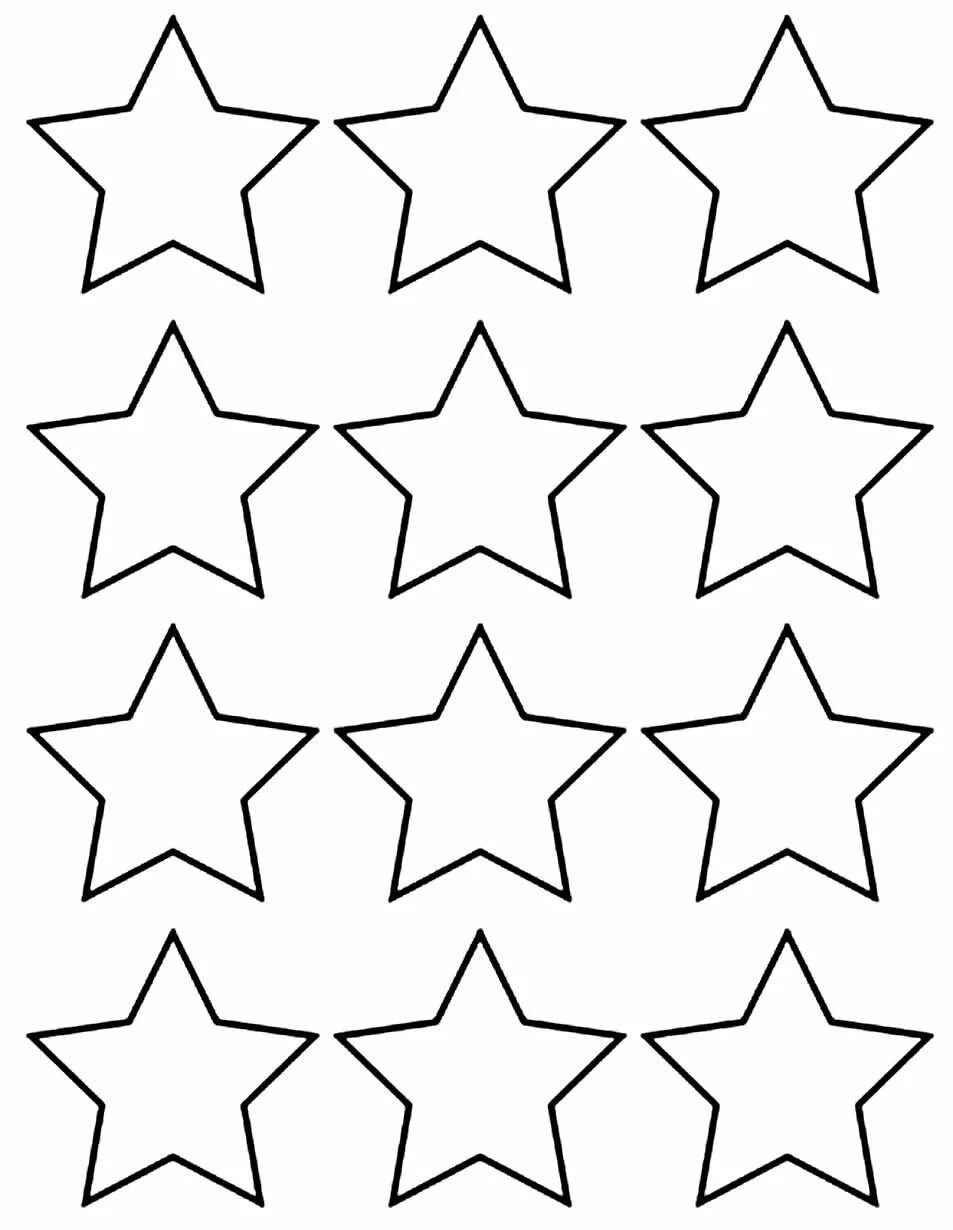 Звёздочки трафареты для вырезания