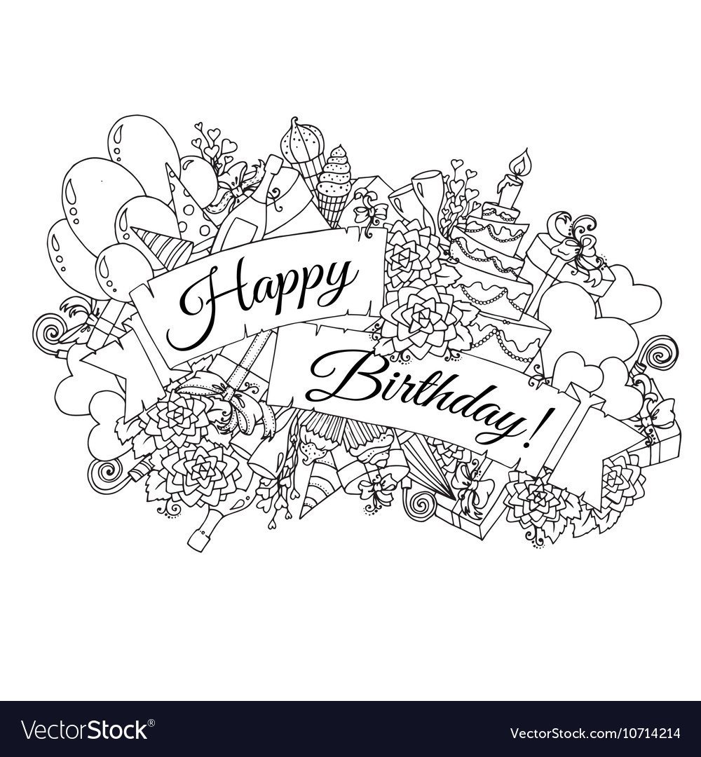 Стильные открытки с днем рождения черно белые