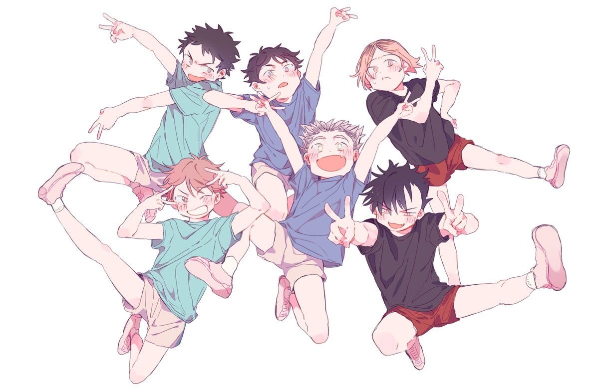 Волейбол Хината и Бокуто