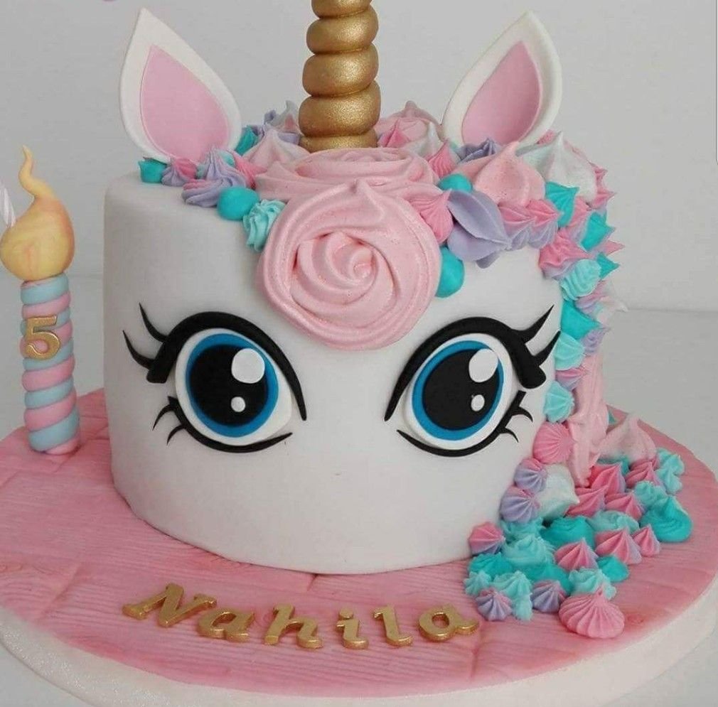 Торт с единорогом для девочки 5 лет