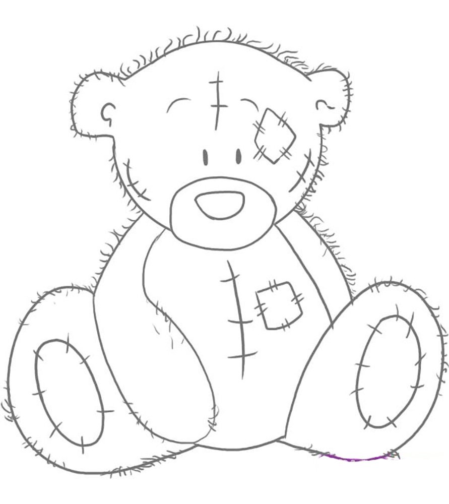 Мишка рисунок легкий