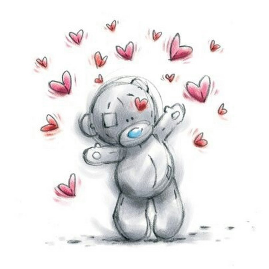 Мишка рисунок для срисовки