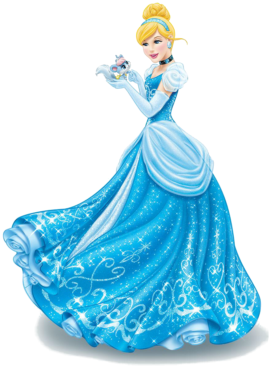 Мультяшная девочка в голубом платье