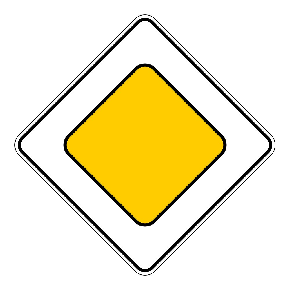 Знак конец главной дороги