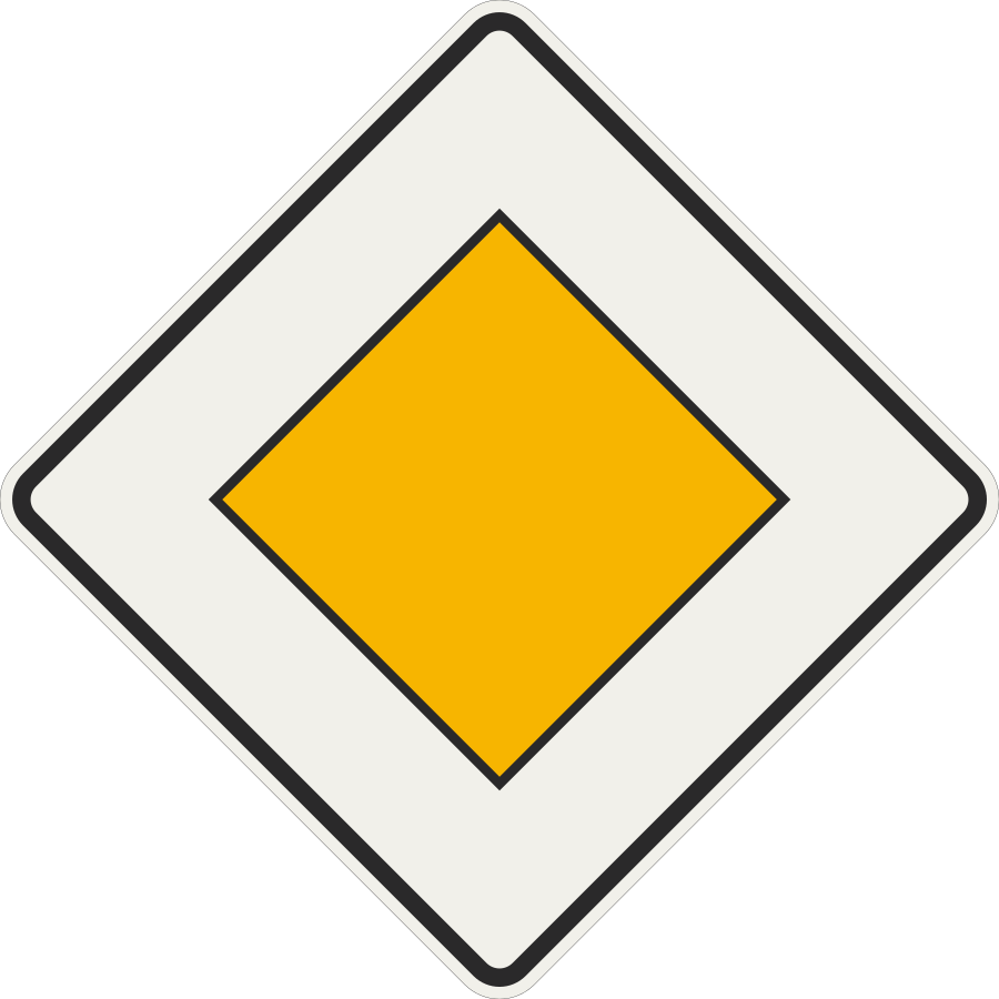 Дорожный знак 2.2 конец главной дороги