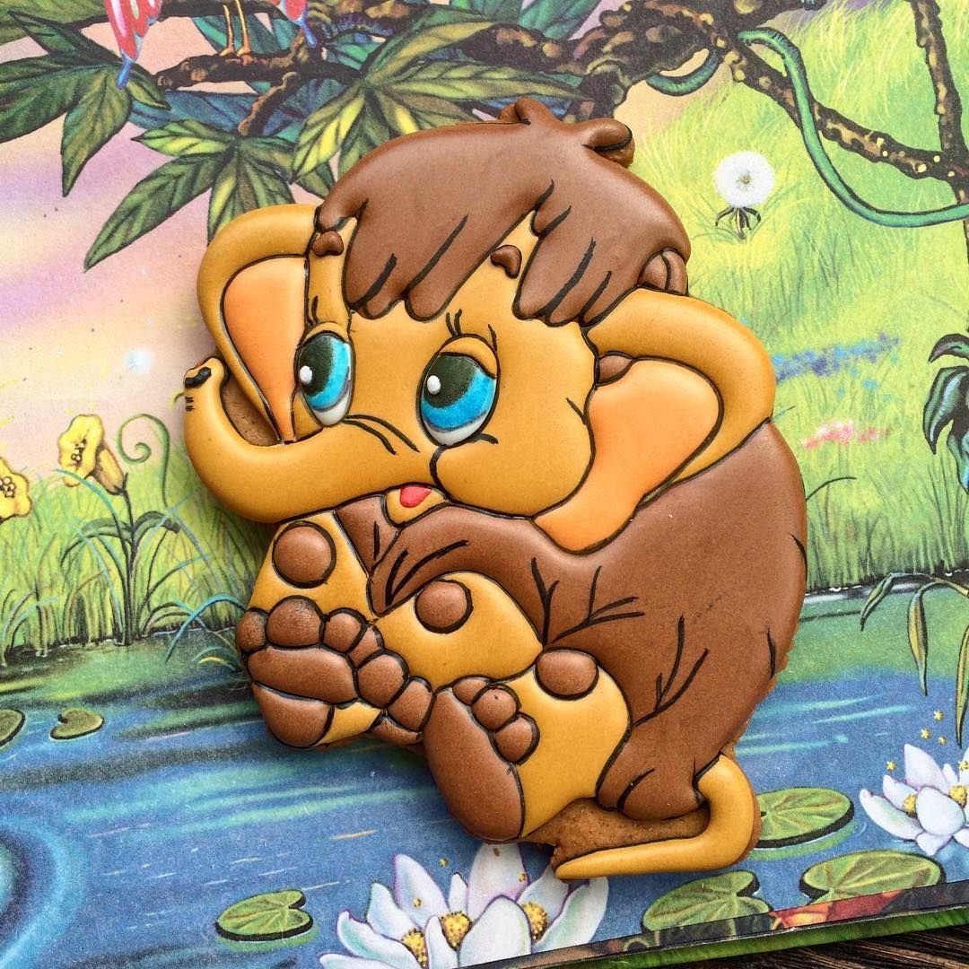 Торт единственной маме на свете Мамонтенок