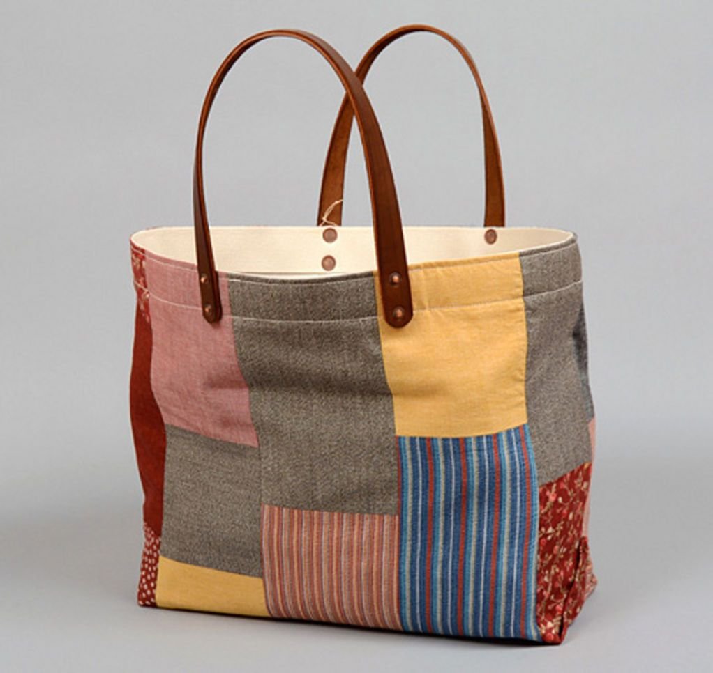 Сумка из квадратов пэчворк