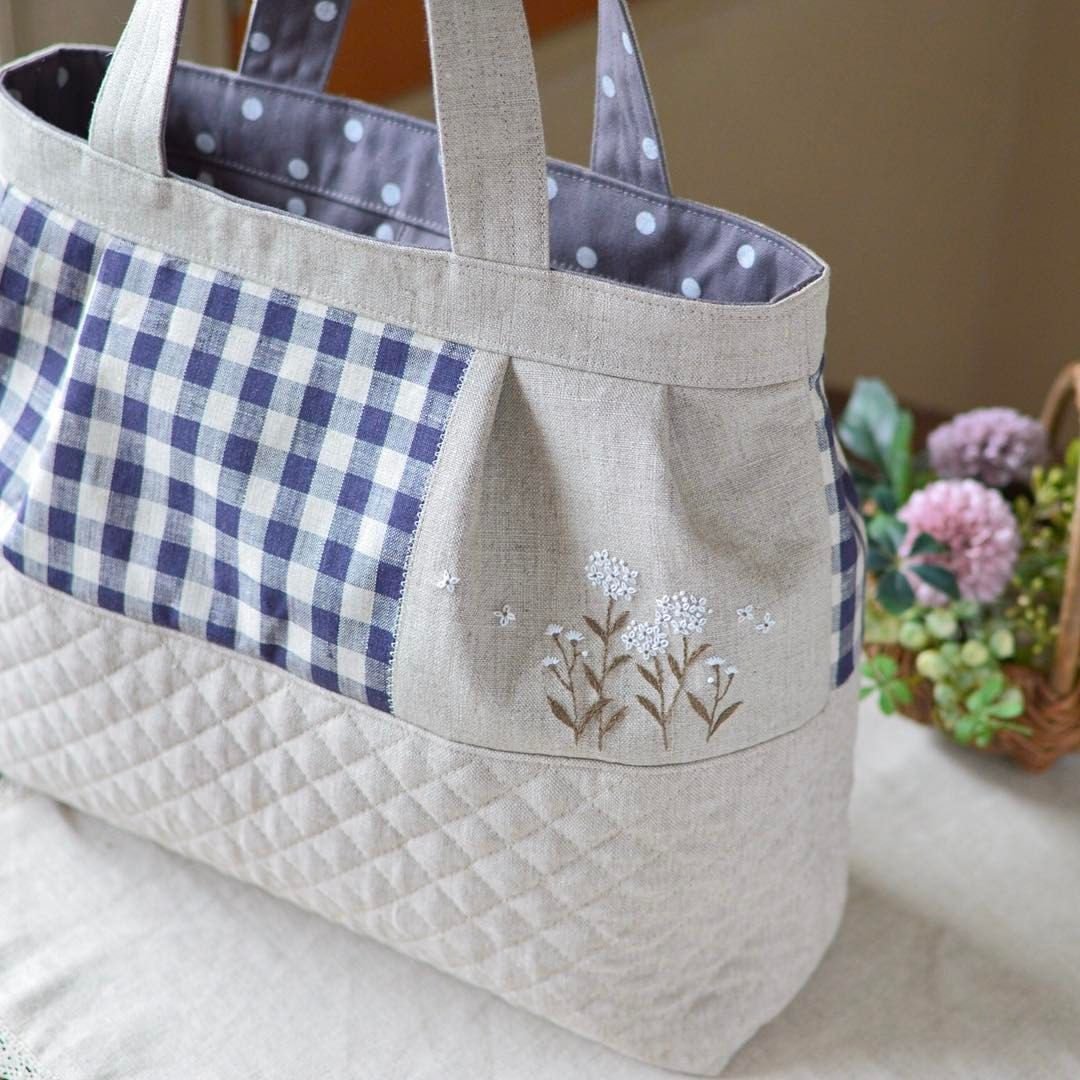 Джинсовые сумочки с домиками