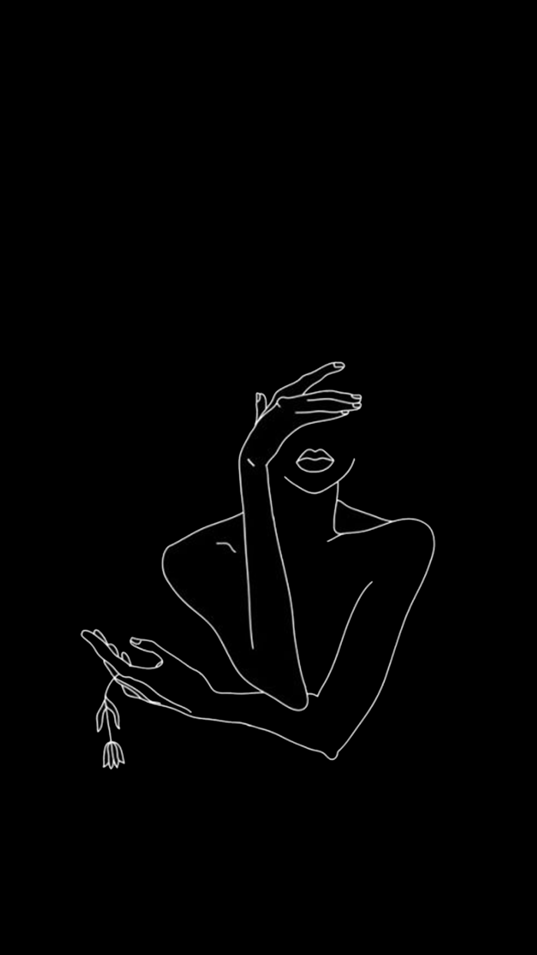 Черный фон с узорами Минимализм