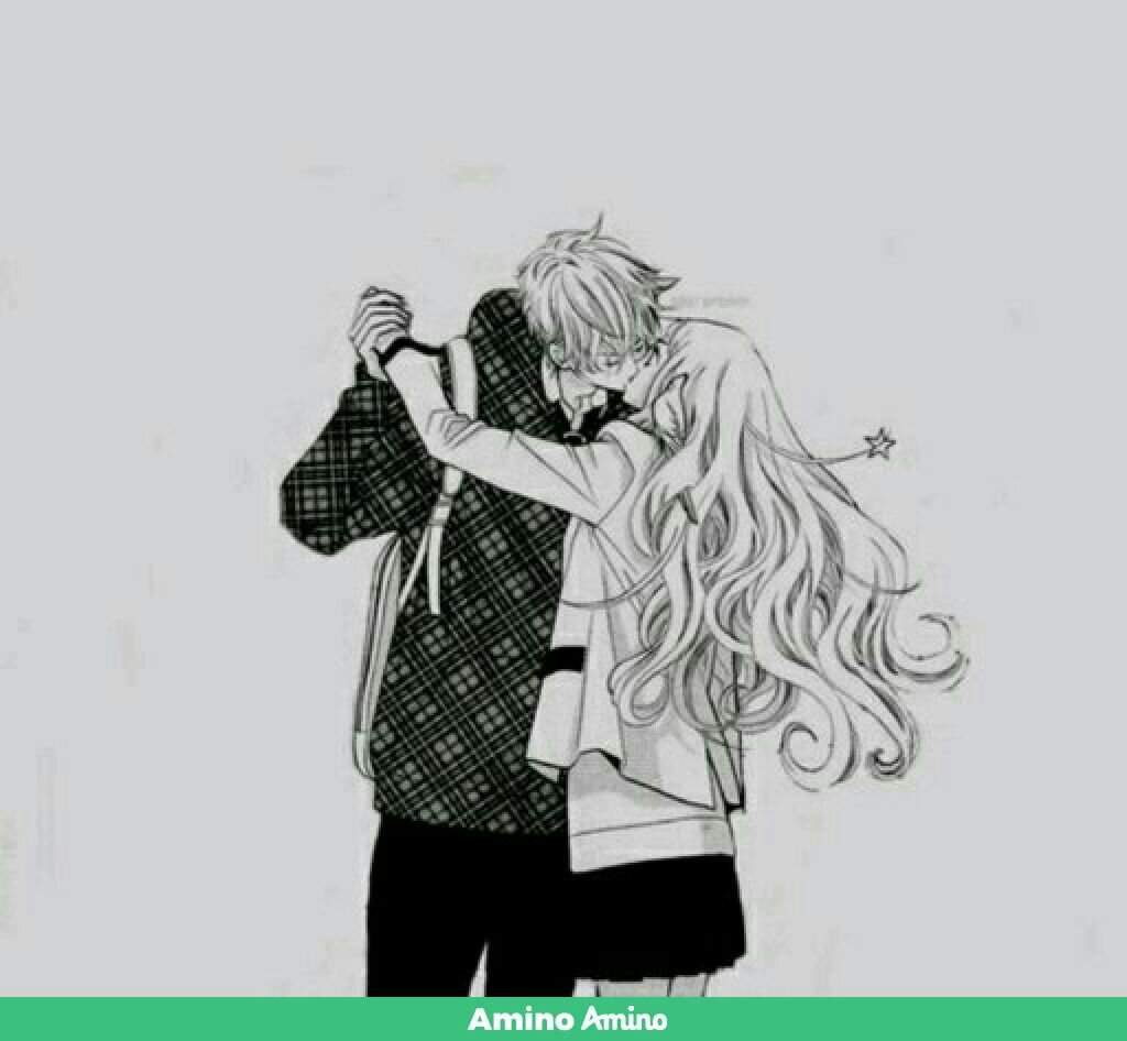 Аниме парень и девушка чб