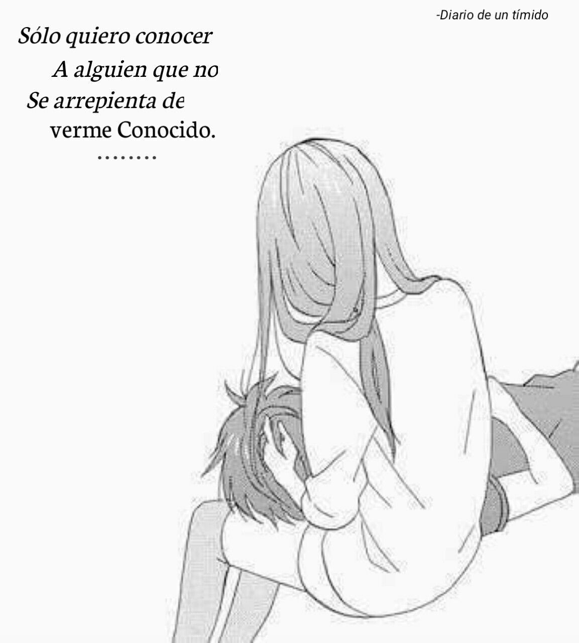 Аниме обнимашки чб