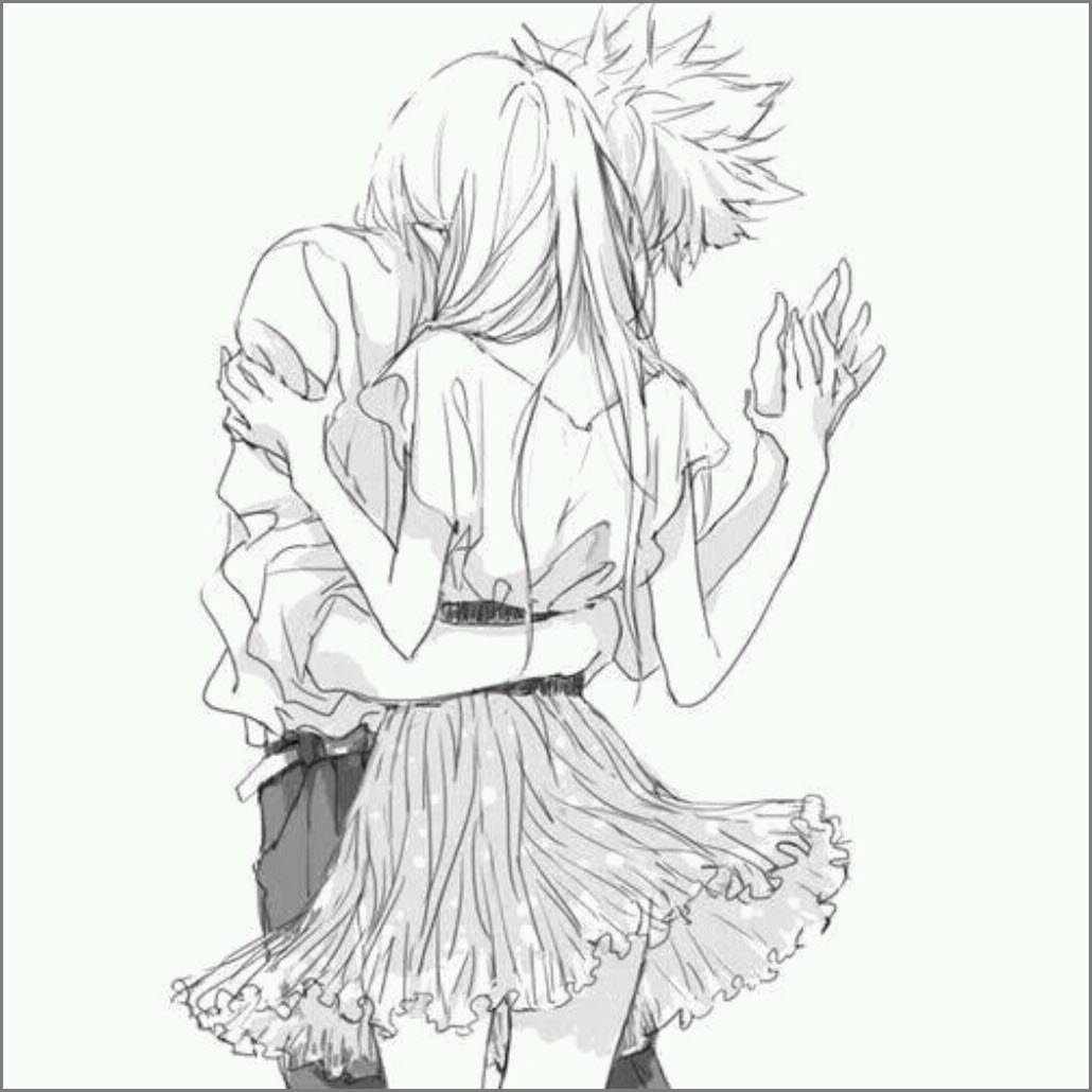 Раскраска аниме пара