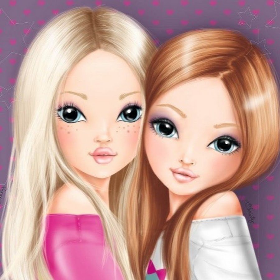 Две девочки мультяшные