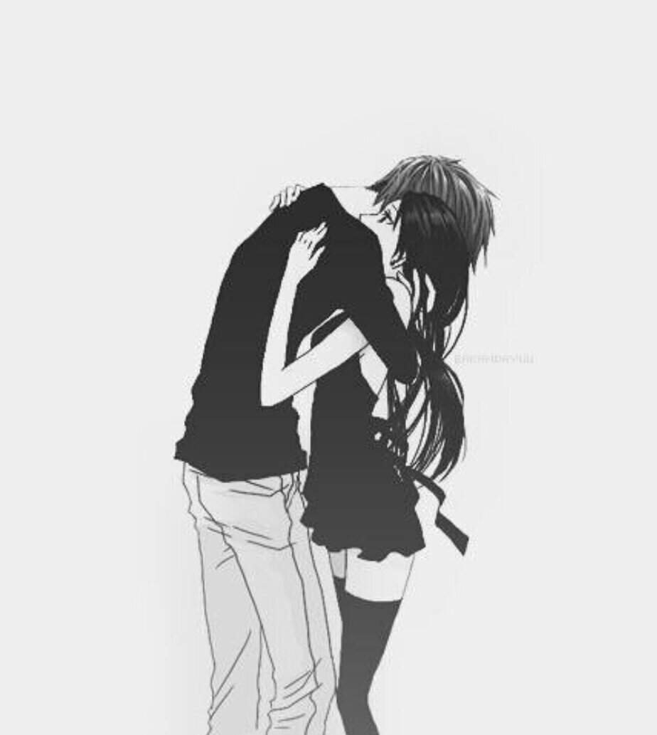 Аниме парень обнимает