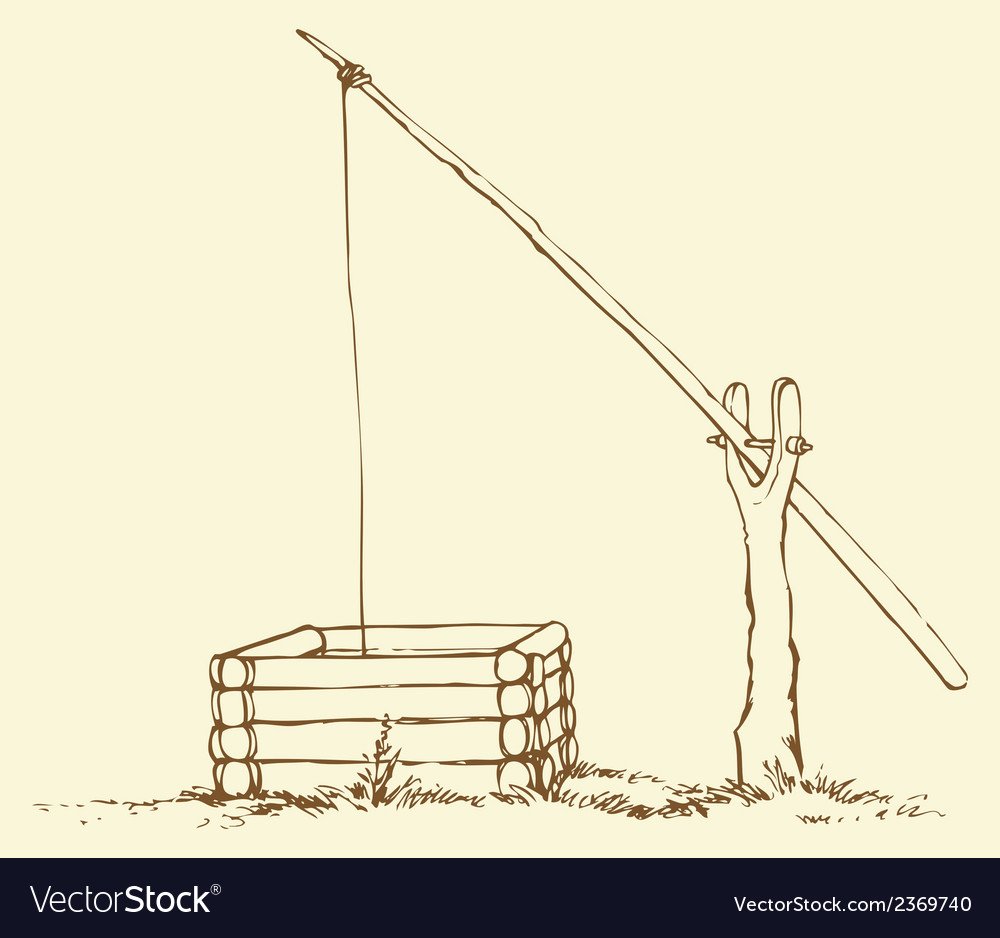 Колодец журавль картина