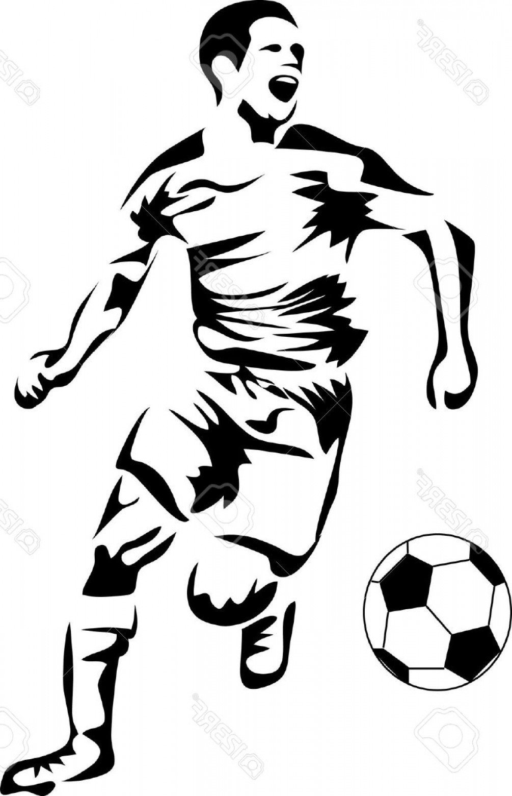 Трафарет футболиста