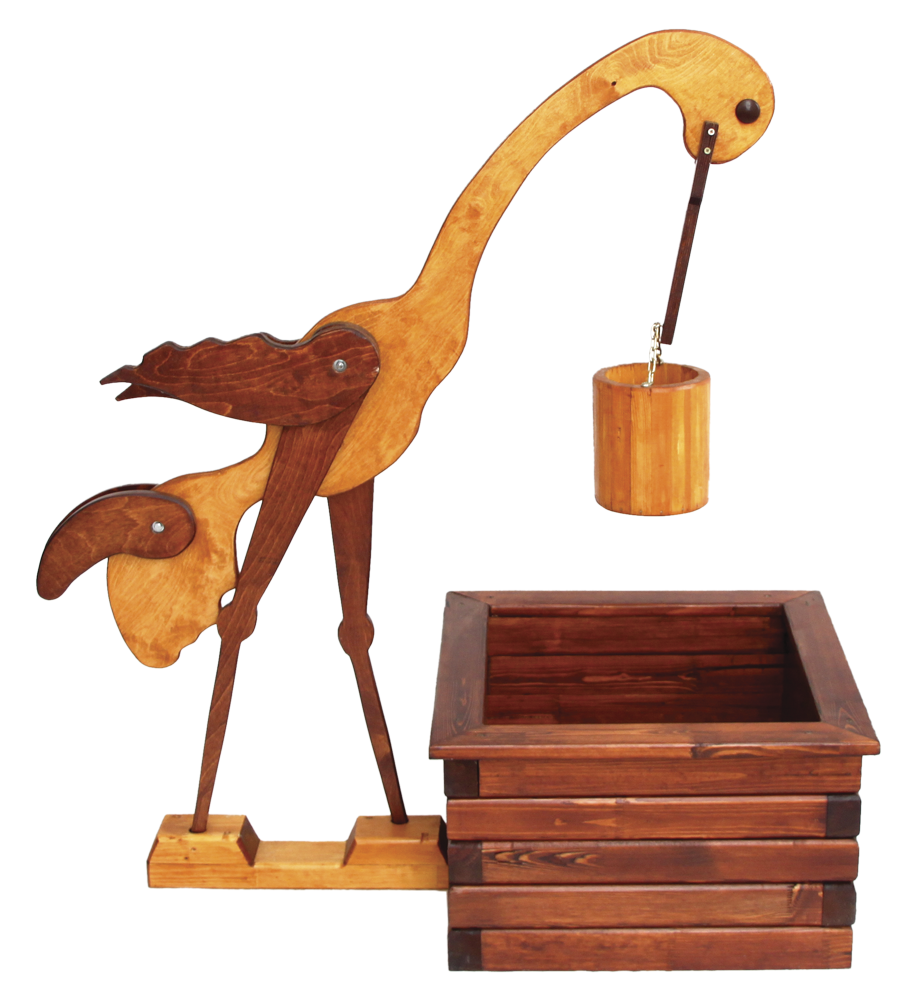 Колодец в деревне журавль