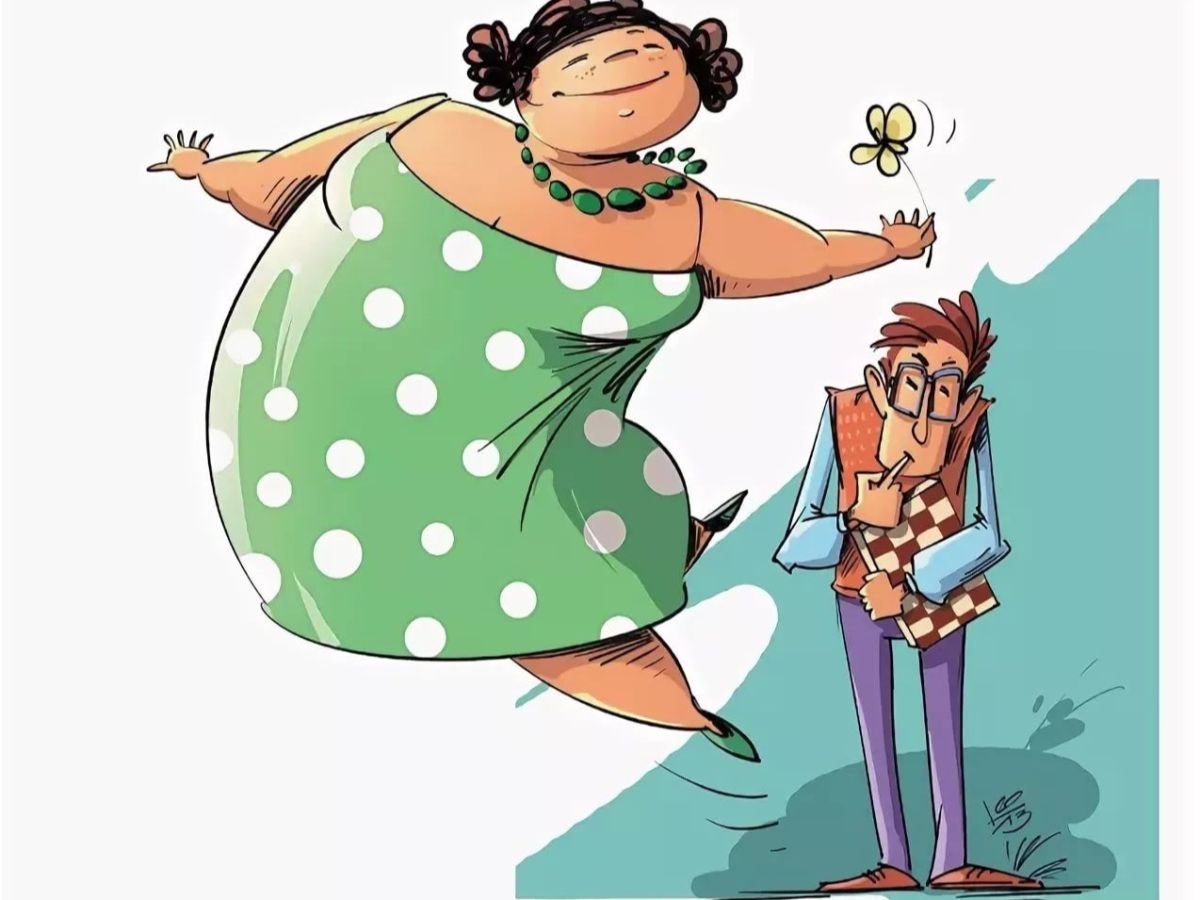 Карикатуры на полных женщин