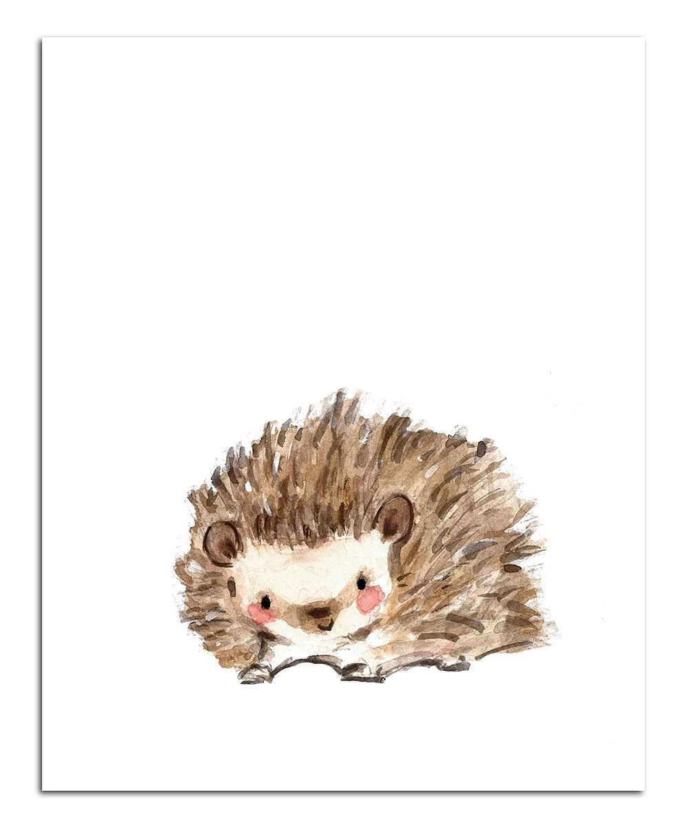 Еж акварелью
