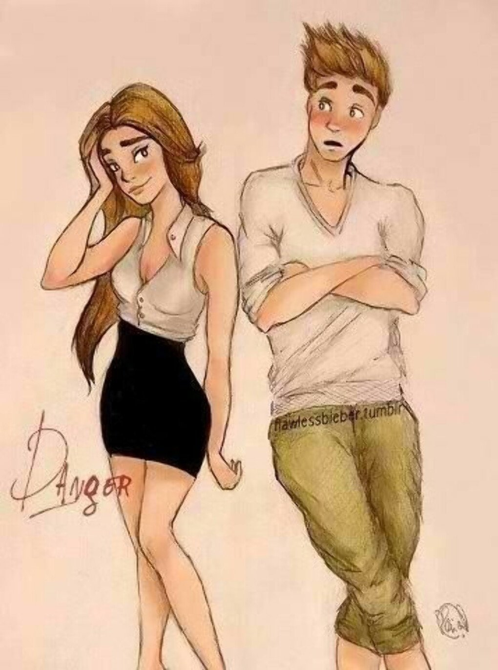 Парень и девушка мультяшные