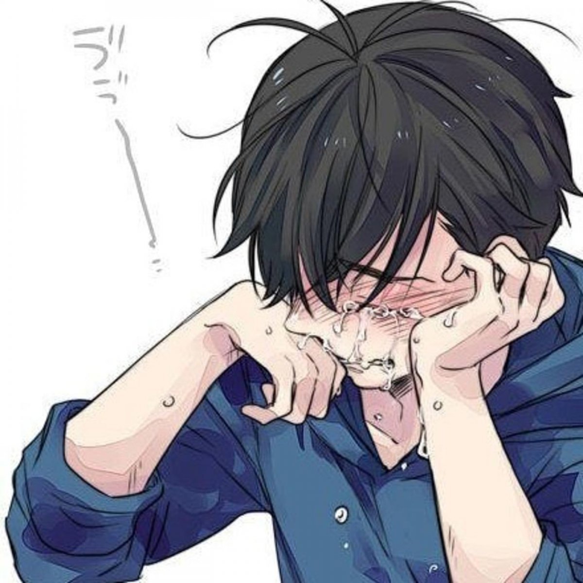 Грустный мальчик мультяшный