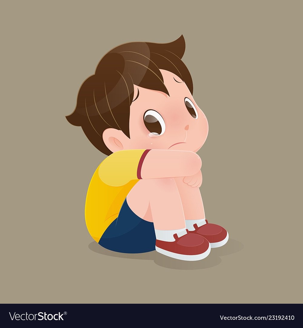 Плачущий мальчик мультяшный