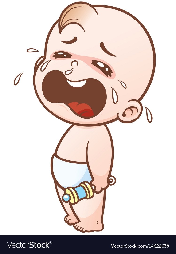 Плачущий ребенок мультяшный