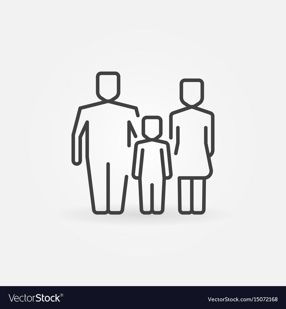 Минималистичный рисунок семьи