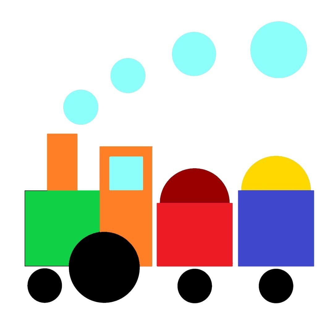 Аппликация паровозик для малышей