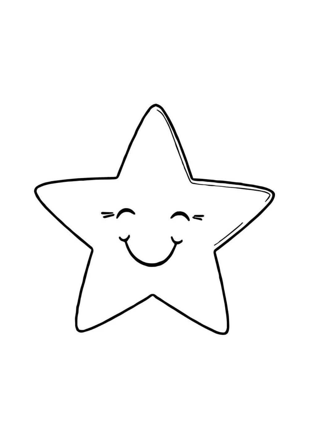 Звезда раскраска для детей