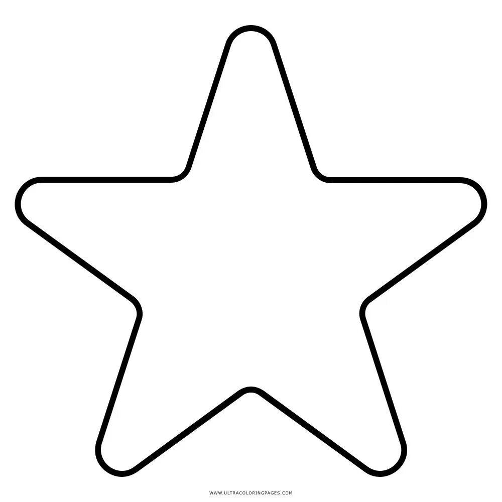 Контур звезды для детей