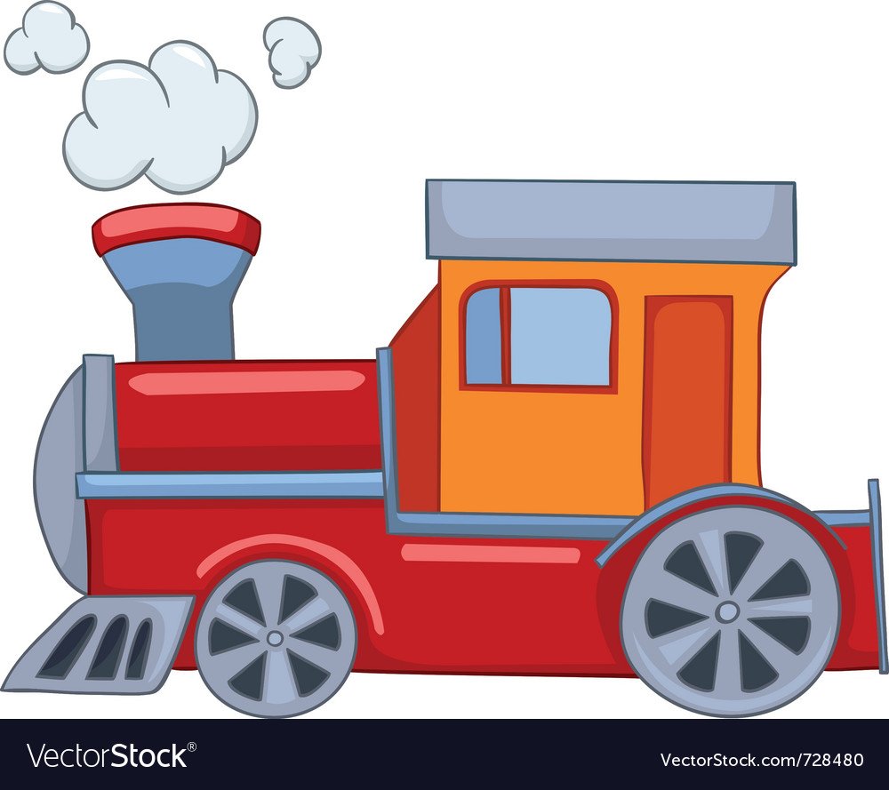 Паровоз красный детский рисунок