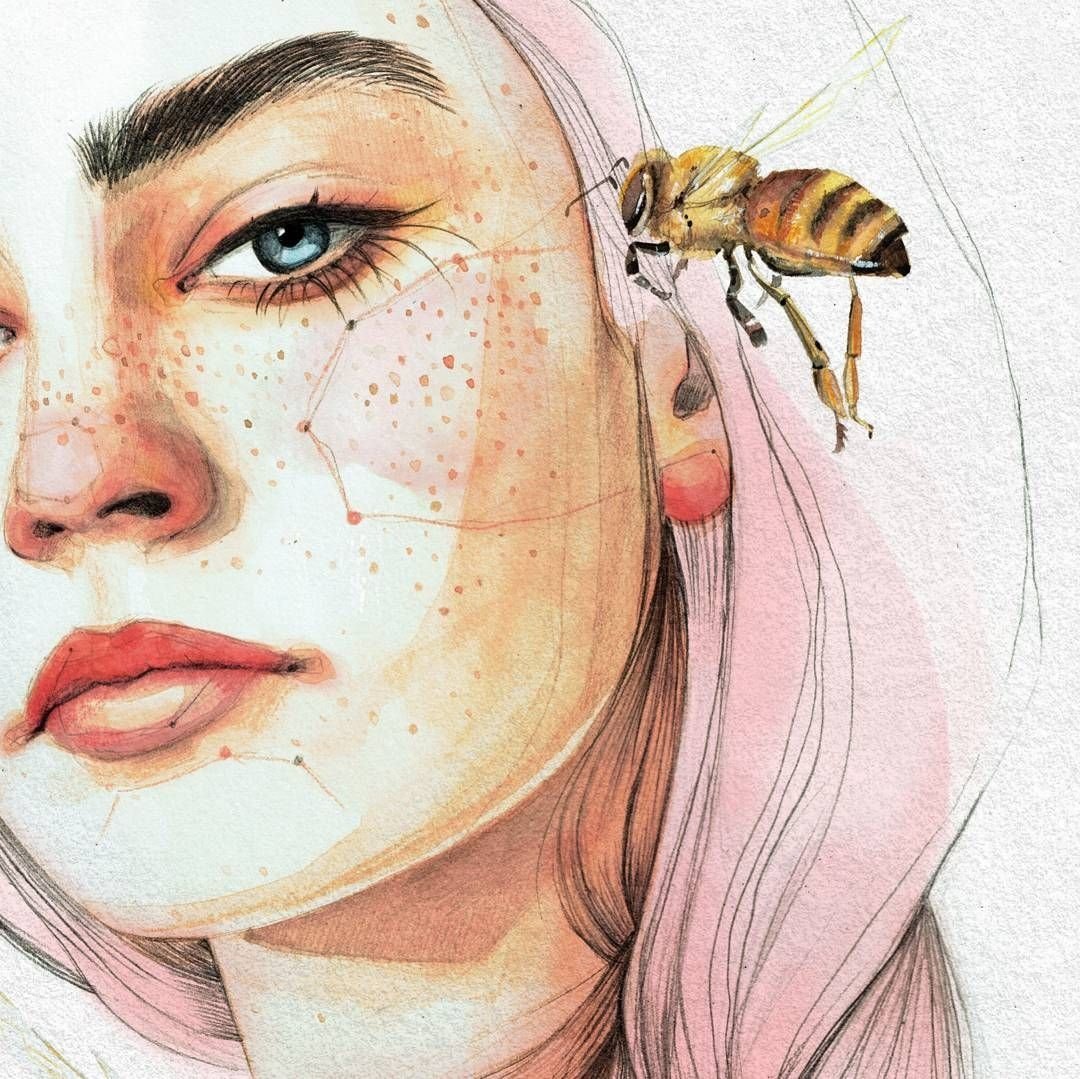 Ana Santos акварель портрет