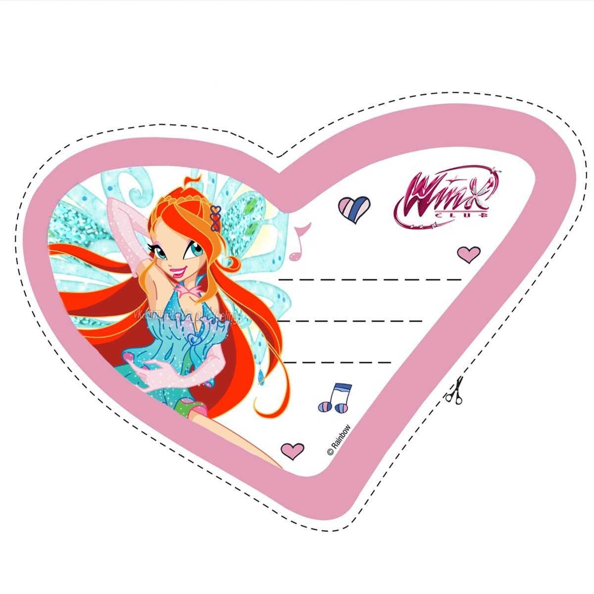 Валентинки на 14 февраля Винкс