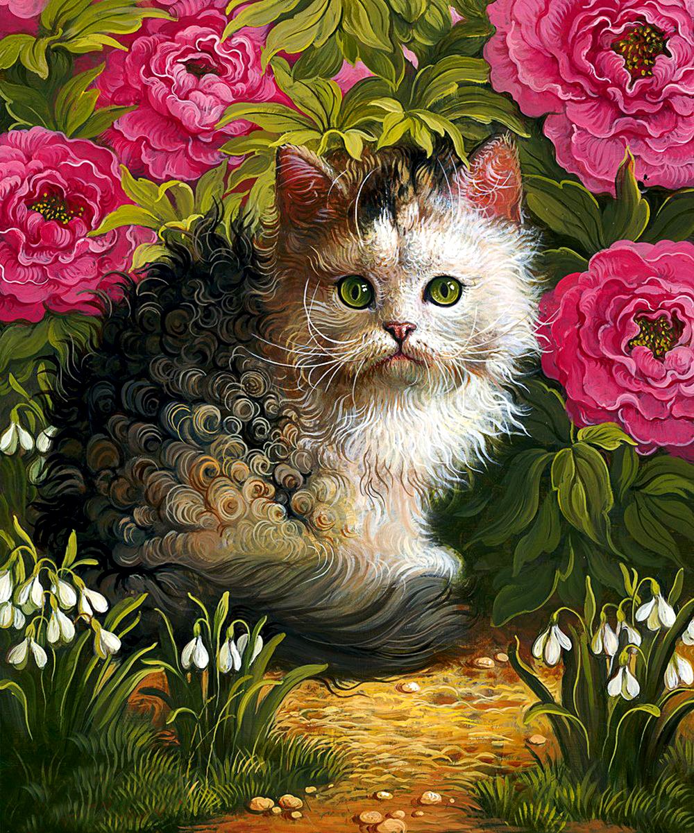 Яна Мовчан живопись кошка