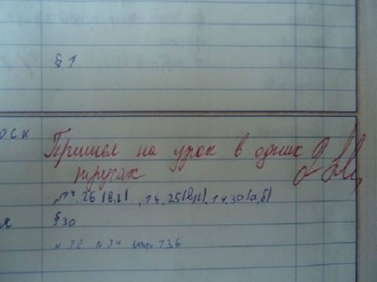 Школьные приколы в тетрадках и дневник