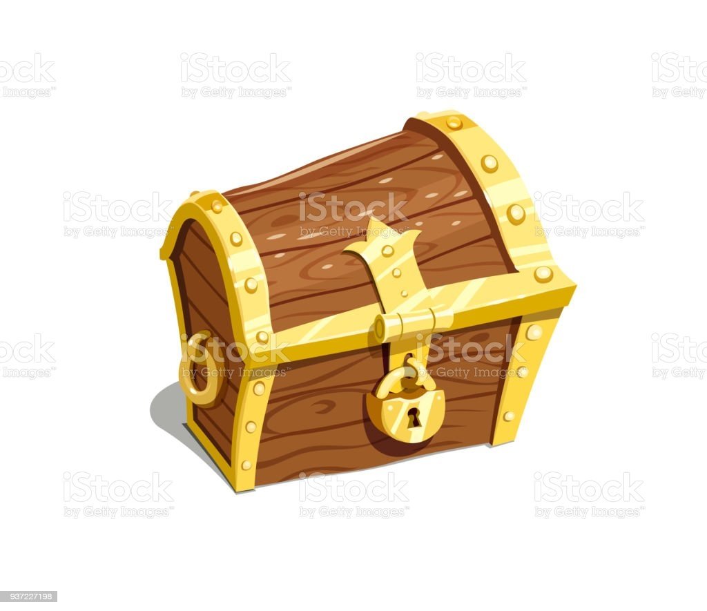 Сундук на белом фоне