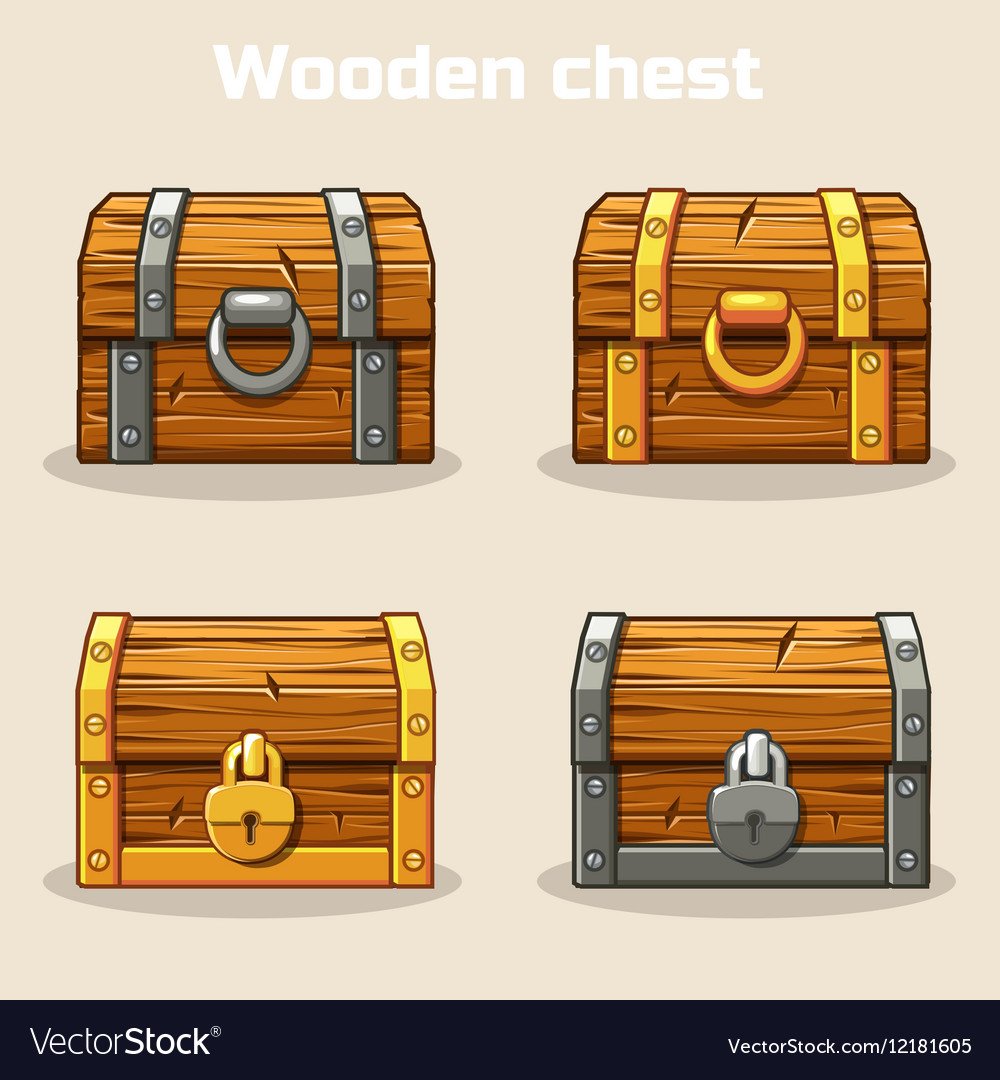 Векторный сундук с замком