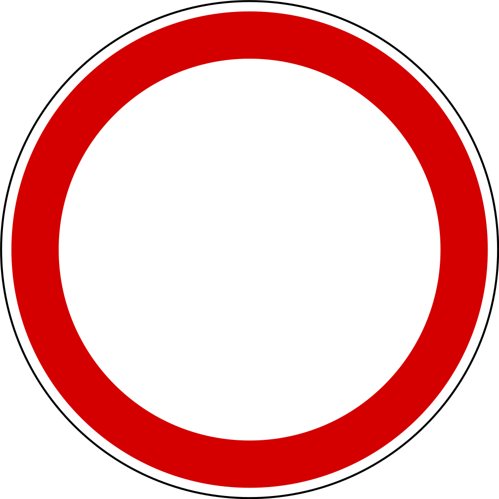 Знак проезд запрещен 3.2