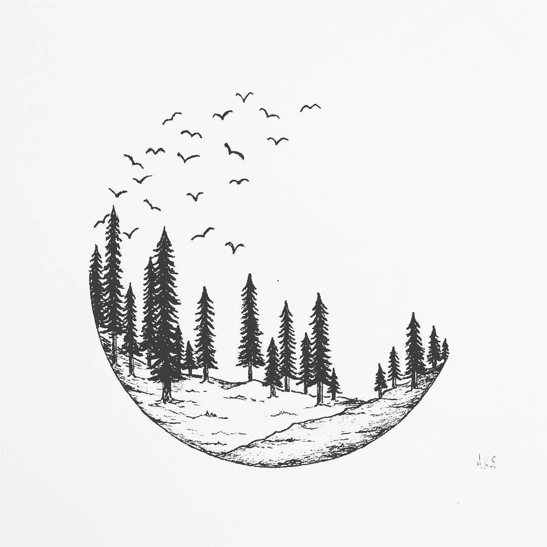 Эскизы тату природа