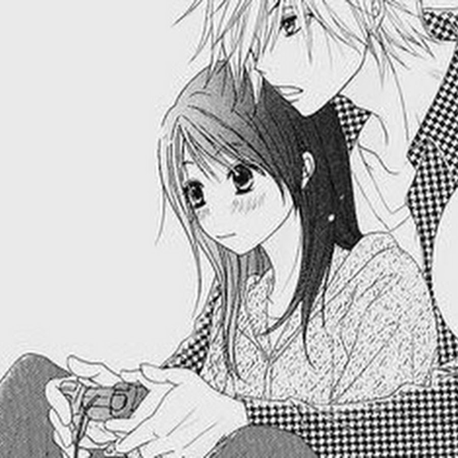 Аниме романтика черно белое