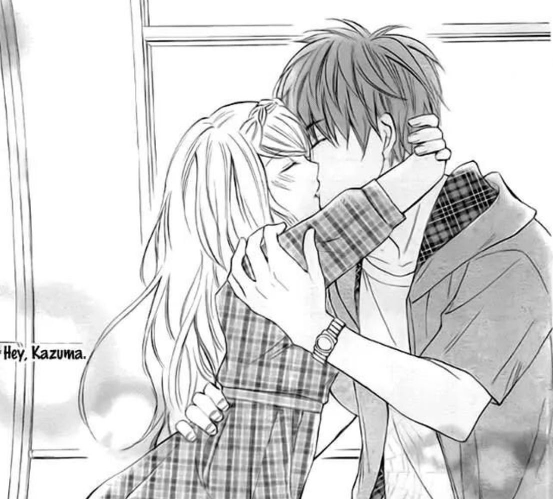 Аниме любовь черно белое