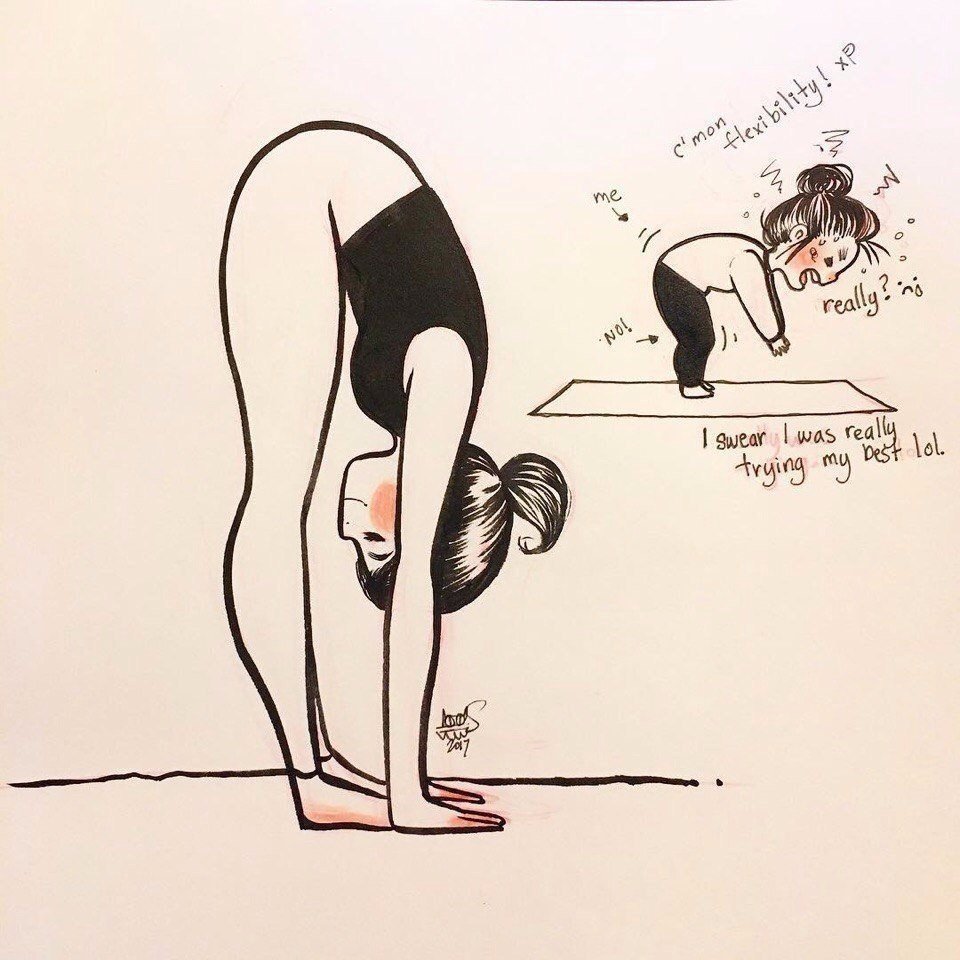 Карикатуры про йогу