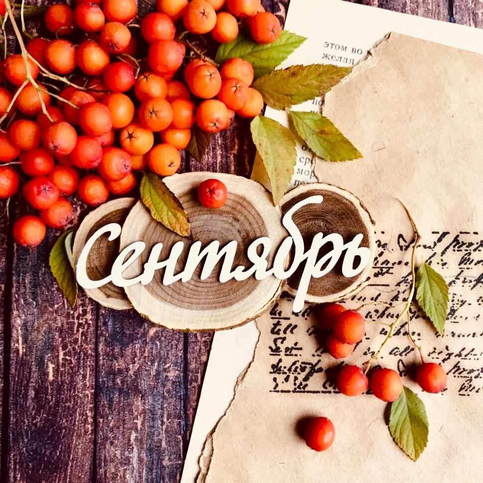 Сентябрь надпись красивая